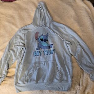 XL Adult Blue Hoodie With Stitch Like New